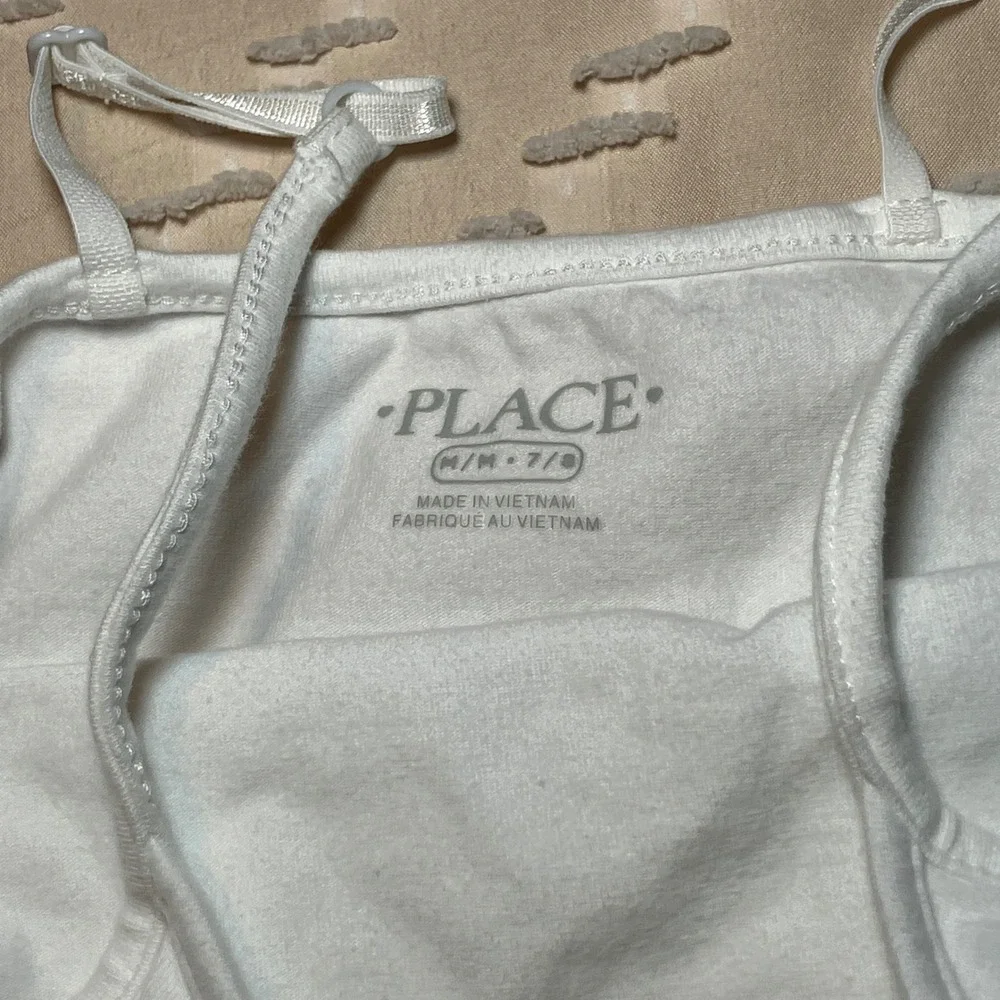 The Children's Place Girls Size 7/8 2 Pack Camisole Tank Tops White Gray